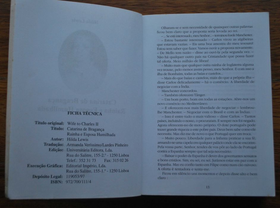 Catarina de Bragança Rainha e Esposa Humilhada de Hilda Lewis