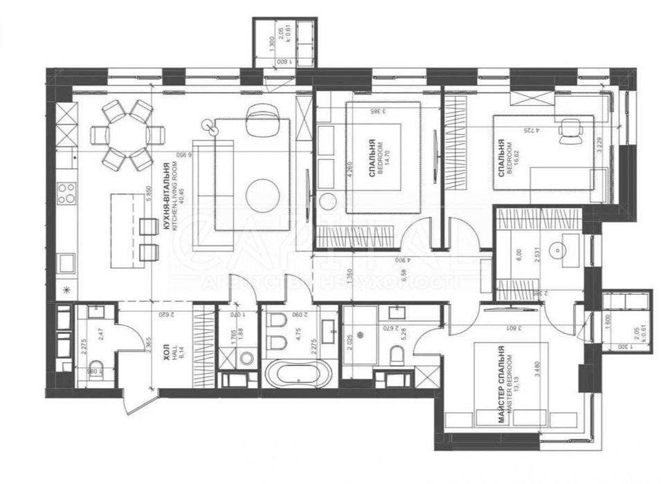 Продаж / Квартира / 120 м2 / ЖК TRIIINITY / Печерський район