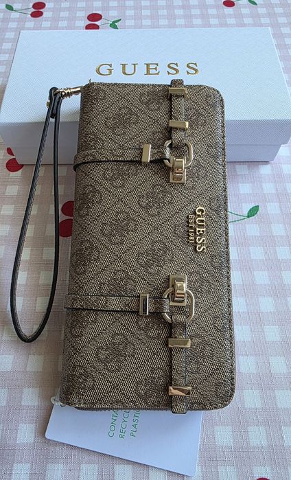 Nowy duży portfel Guess Leona Logo wallet bag