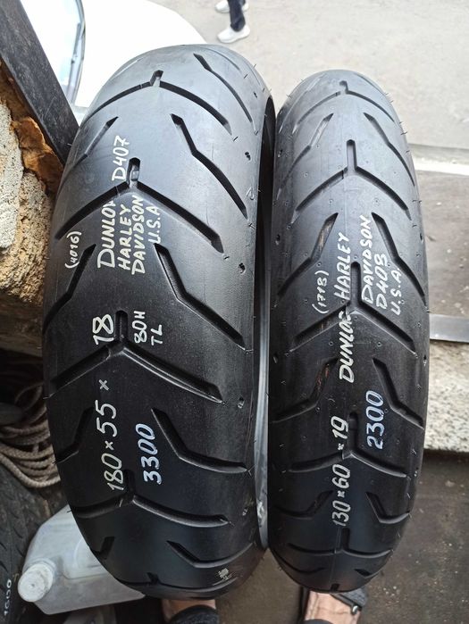 Мото шини резина комплект DUNLOP 130/60 70 R18 19 + 180/55 65 R16 18