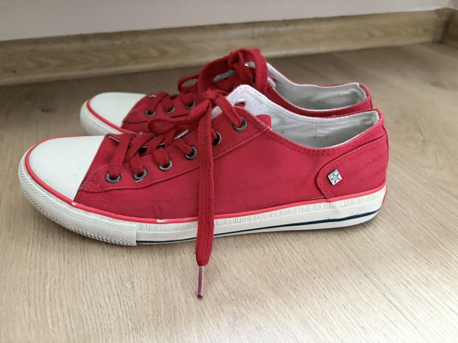 Trampki Big Star 41 /28cm wkł. czerwone damskie tenisówki materiałowe