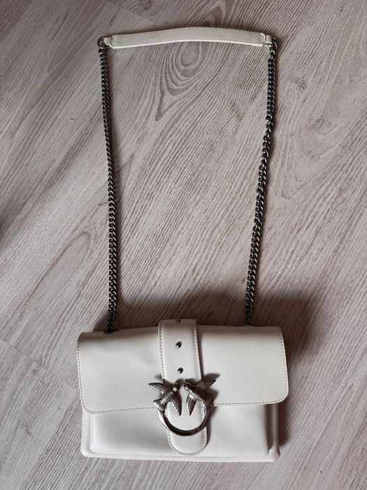 Torebka Pinko biała srebrna