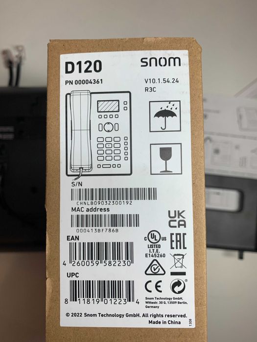 Snom D120 IP Telefon IP 2 identyfikatory SIP PoE