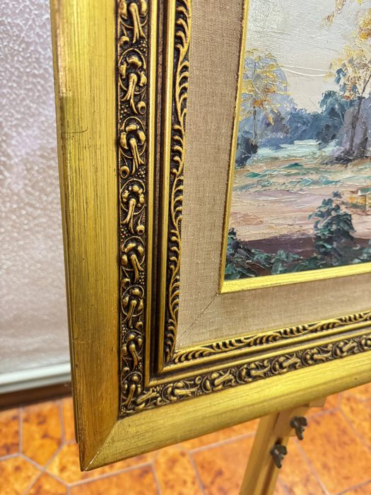 Pintura a óleo sobre tela, com moldura. Carmen H. 1970