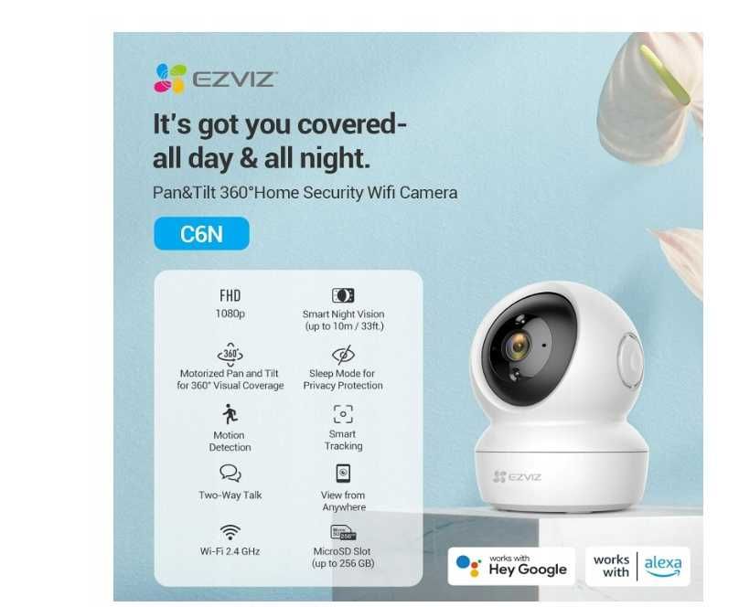 EZVIZ C6N Kamera IP Obrotowa 1080p WiFi Monitoring 360° IR Audio SD
