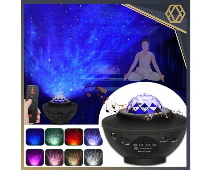 Projektor Gwiazd dla Dzieci Rzutnik Kosmosu Głośnik Bluetooth + Pilot