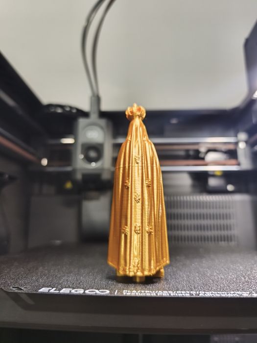 Imagem nossa senhora de Fátima Gold 3D