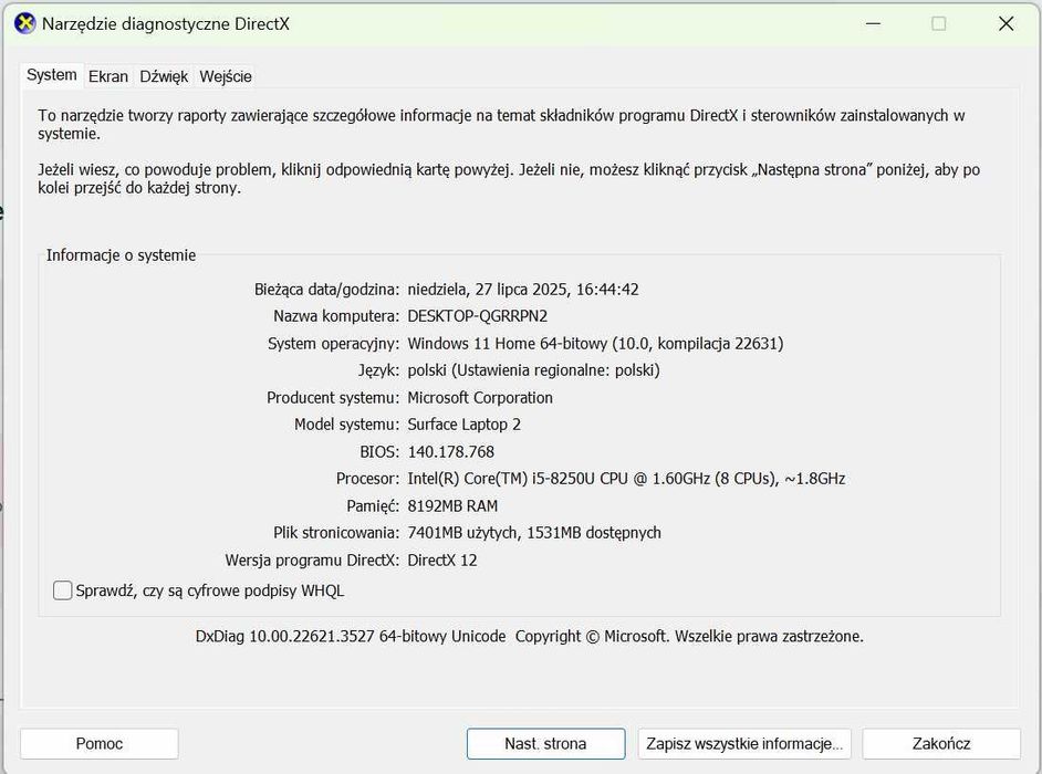 Microsoft Surface Laptop 2