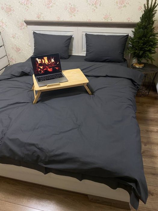 Постільна білизна ОДНОТОННА сіра біла чорна  натуральна