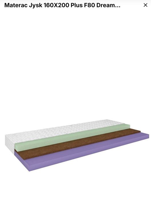Materac piankowo-kokosowy dreamzone 140x200  Jysk