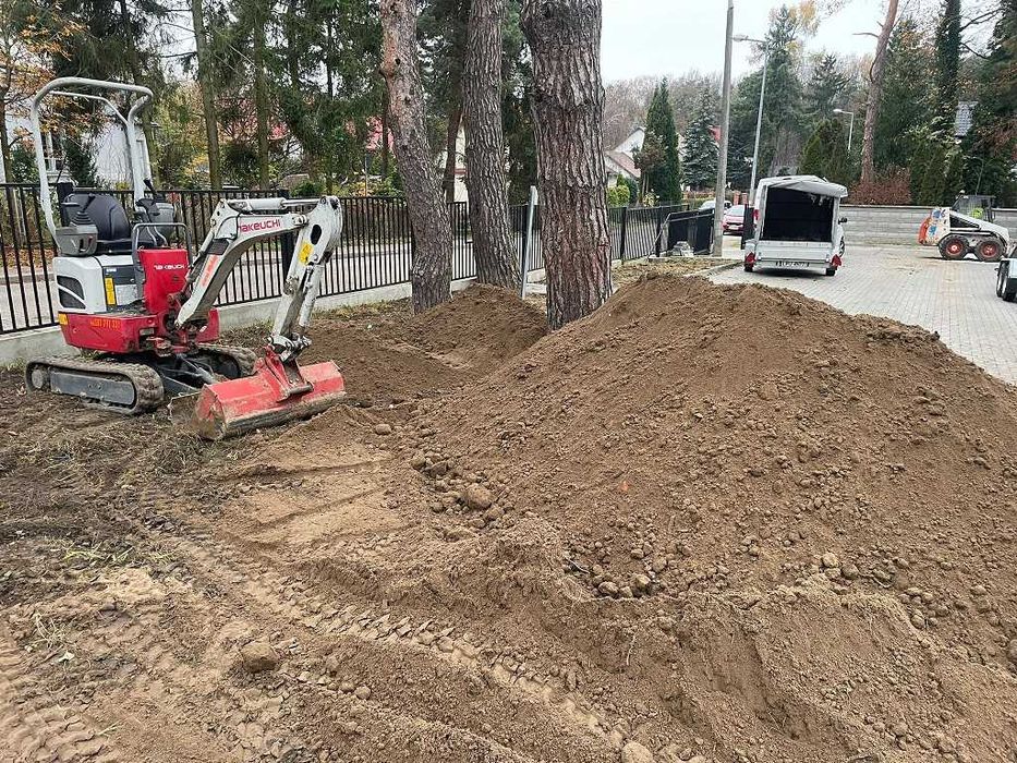 Minikoparka Usługi Wynajmę Wypożyczę Wykop Sam miniwozidło