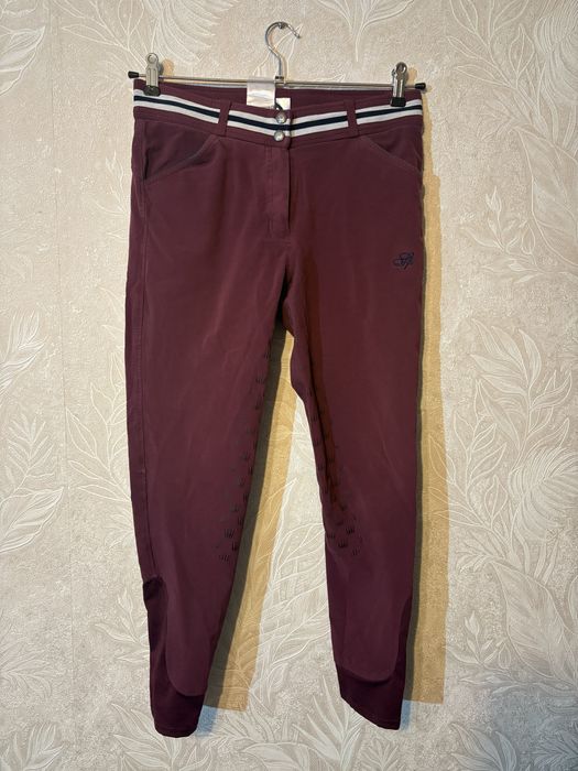 Bryczesy Spooks L bordowe