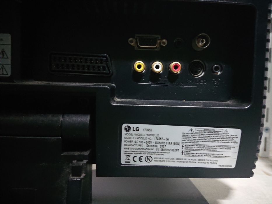 Tv LCD LG 17LS5R vga scart monitor video vigilancia