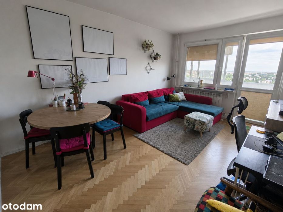 3 pokoje z panoramicznym widokiem 13p, blisko metra, do remontu