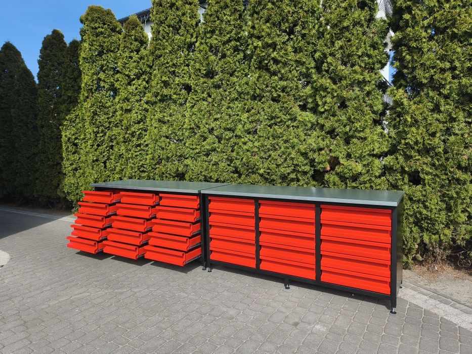 Stół warsztatowy, falbanek