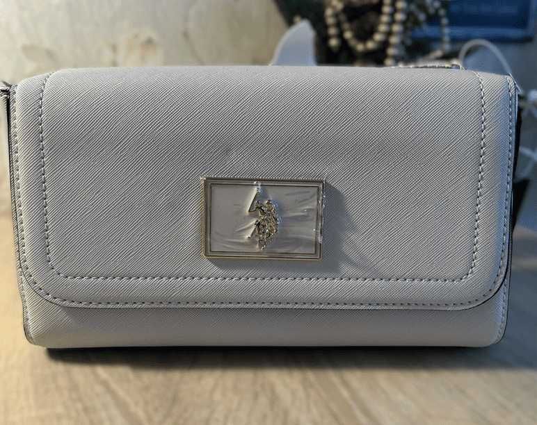 Практична сумка-кросбоді U.S. Polo Assn біла, повсякденна елегантна жіноча сумка (А3)