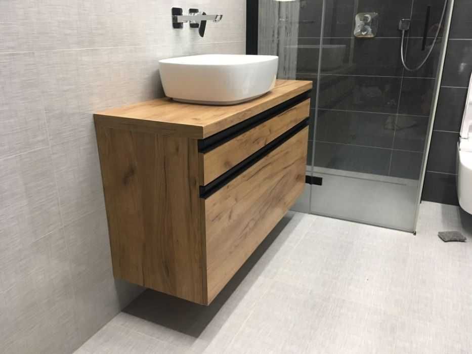 Szafka pod umywalkę - BLUM - PRODUCENT meble łazienkowe - dąb craft