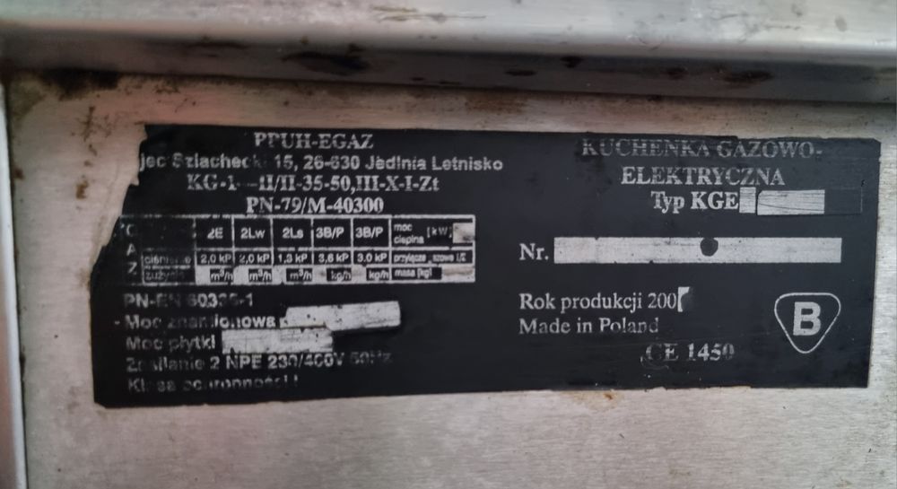 Kuchenka gastronomiczna  4 palniki