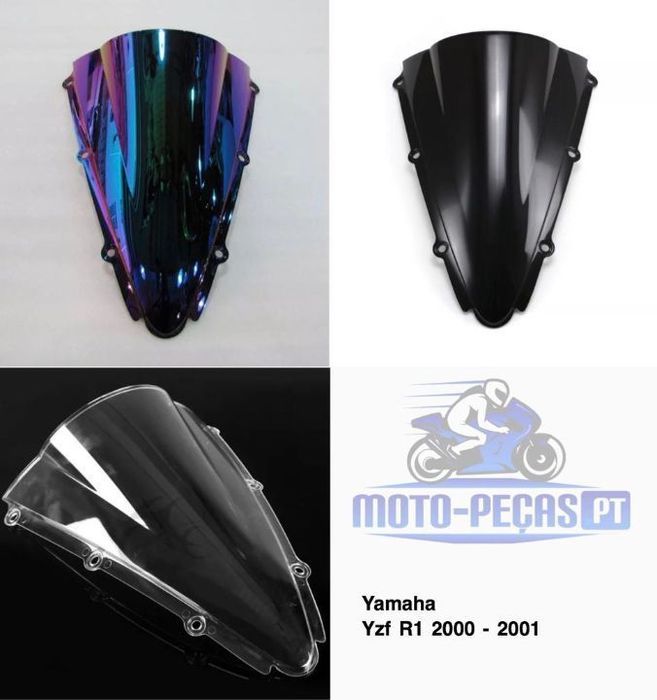 viseira nova yamaha yzf R1 ano 2000 ate 2001  vidro bolha