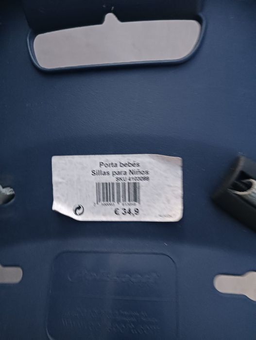 Cadeira de bebé para bicicleta com cintos de segurança