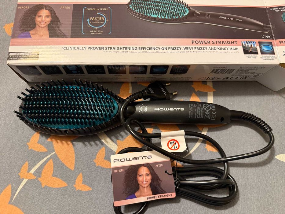 Escova Alisadora ROWENTA Power Straight - NOVA
