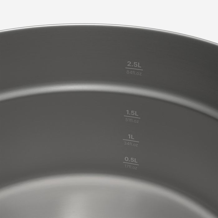 Conjunto de cozinha 500 de campismo em aço inox+anti-aderente - 4P -