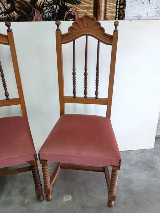 Cadeiras de quarto em madeira maciça , tecido em veludo lavável, exemp