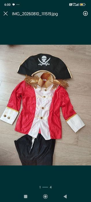Strój pirata katana r 110/116