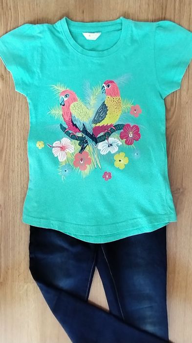 Zielona bluzka z aplikacją roz. 122