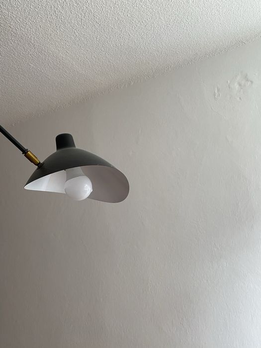 Piękna czarna  duza lapa ścienna 5 kloszy