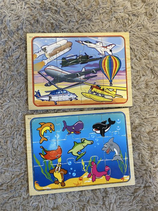 Puzzle drewniane 12 elementow