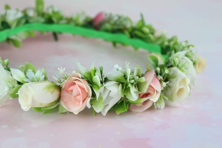 Wianek ślubny pastelowy 55cm