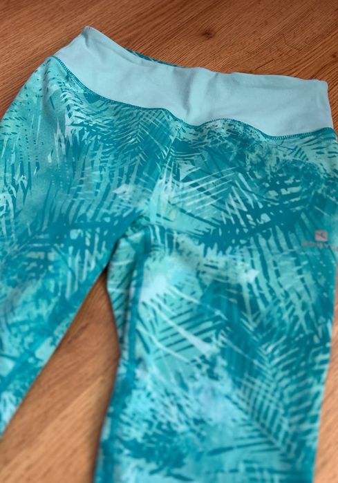 Legginsy sportowe damskie ze ściągaczami S 36