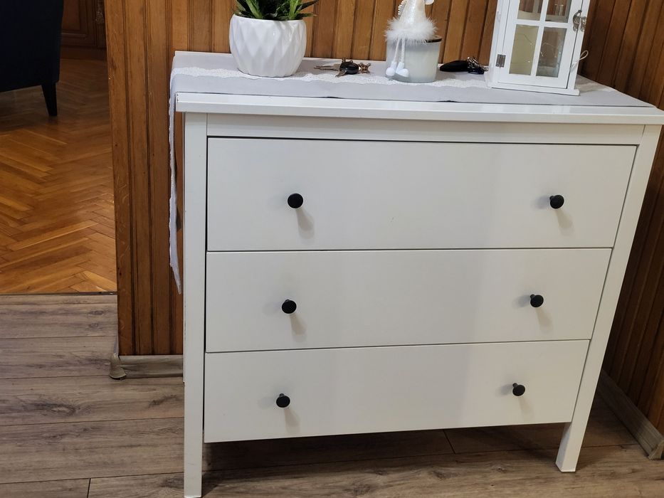 Komoda biała 3 szuflady