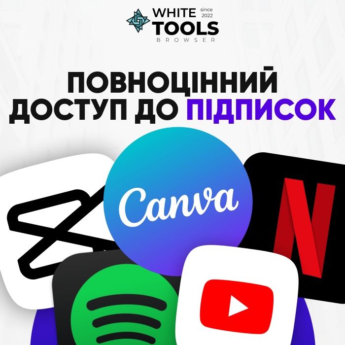 Офіційна підписка CapCut Pro, Canva Pro та Spotify Premium
