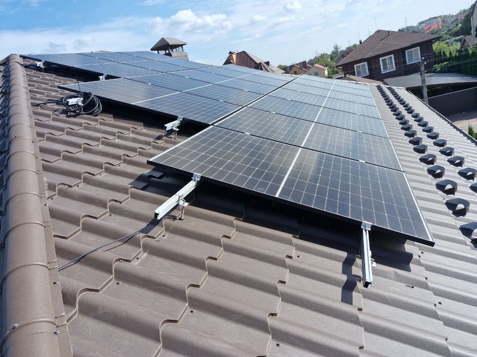 монтаж солнечных панелей СЕС инвертора аккумулятора Deye под ключ