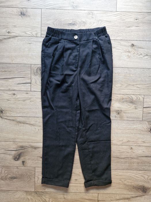 Czarne wygodne spodnie z lnem Sinsay rozmiar S