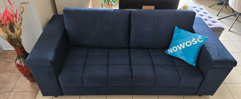 Sofa ANGEL "stelaż włoski" spanie na materacu pojemniki w bokach