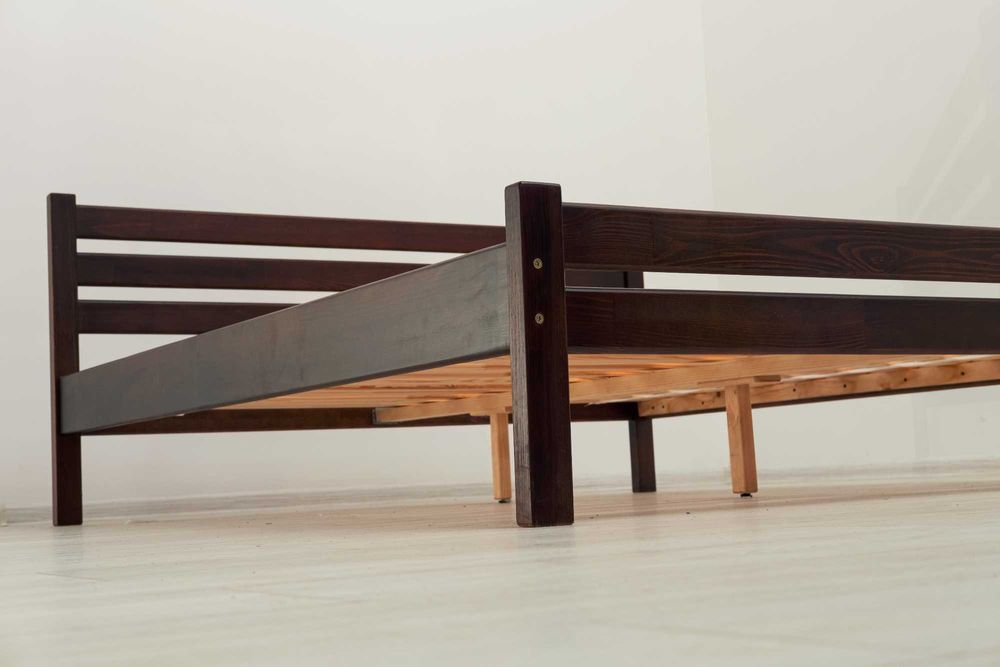 Кровать двуспальная деревянная Рич-лофт 160х200см массив сосны