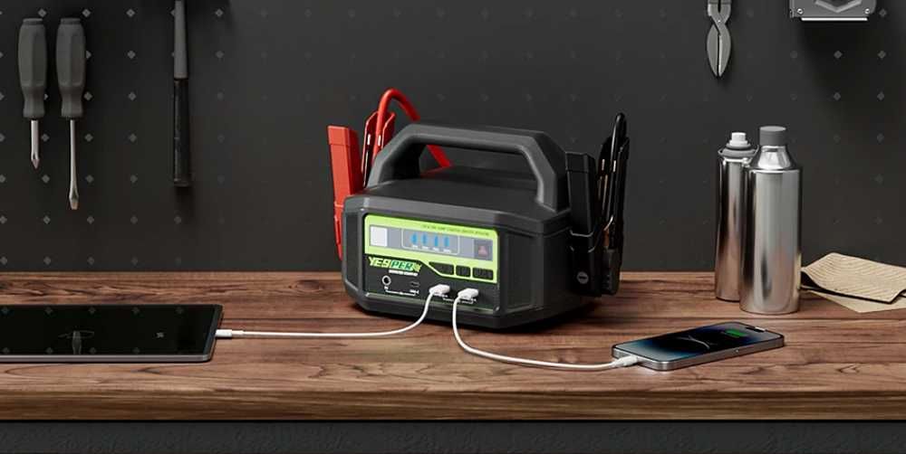 Powerbank Booster rozruchowy 5000A 12V/24V Jump Starter do Ciężarówek