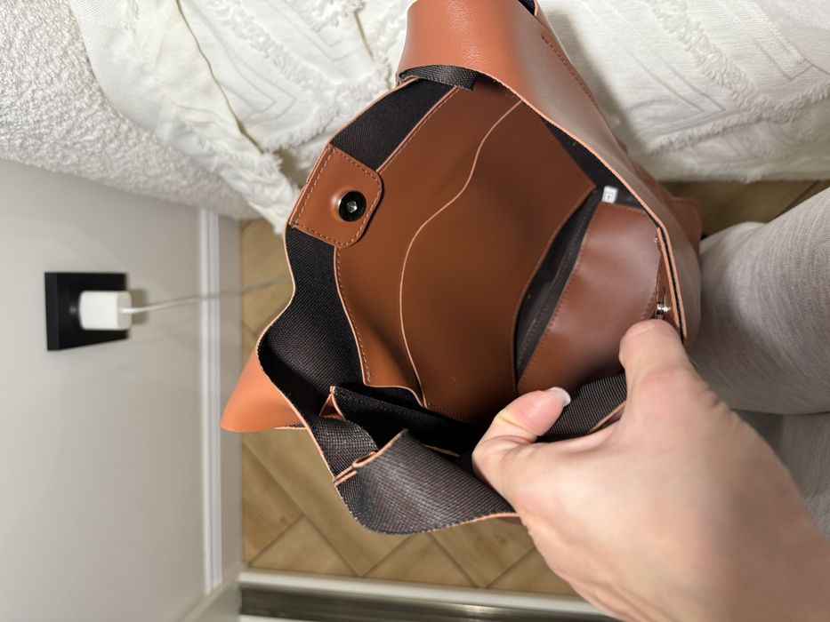 Нова жіноча сумка коричнева еко шопер Lucky