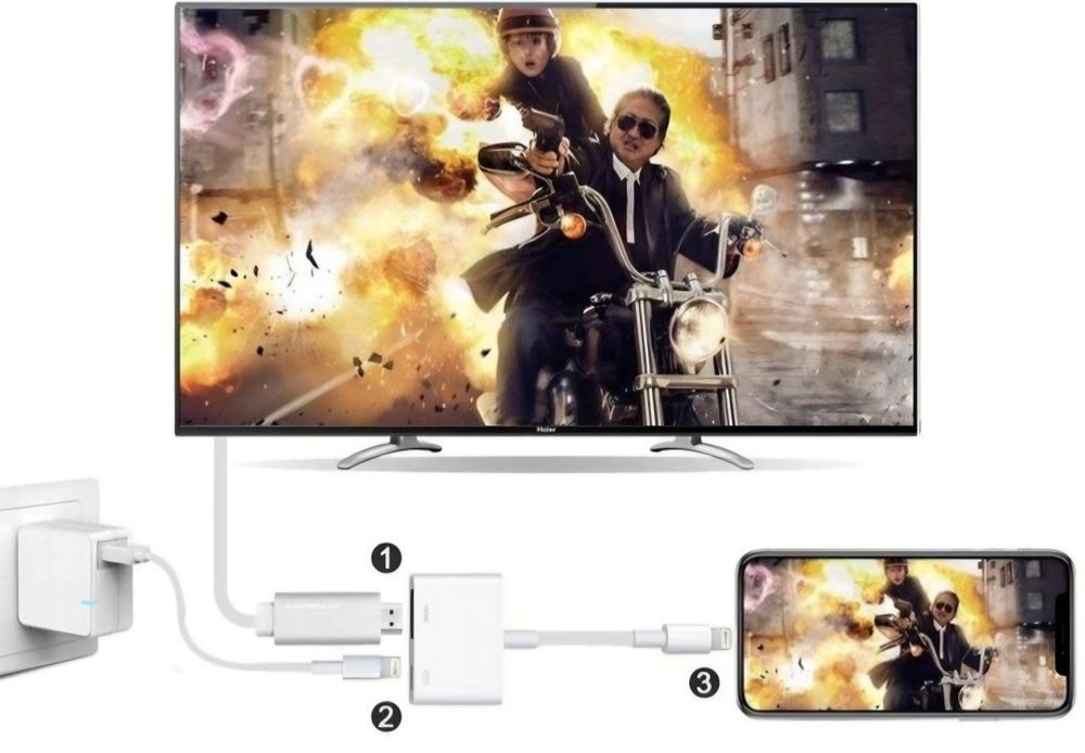 Przejściówka AV Adapter HDMI Klonowanie Projekcja  LIGHTNING IPHONE IP