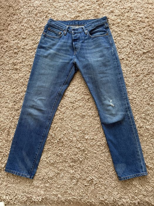 Класичні блакитні прямі джинси levis 501 original