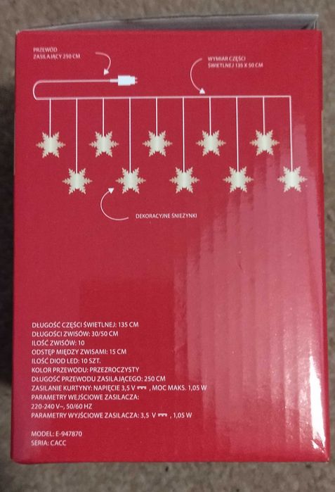 girlanda LED śnieżynki