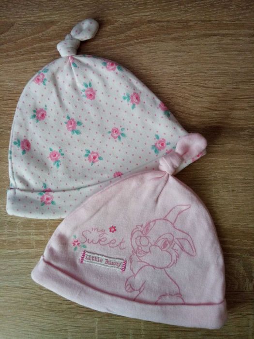 Czapka niemowlęca bawełniana Disney baby – 2 sztuki, 0-3 m-ce