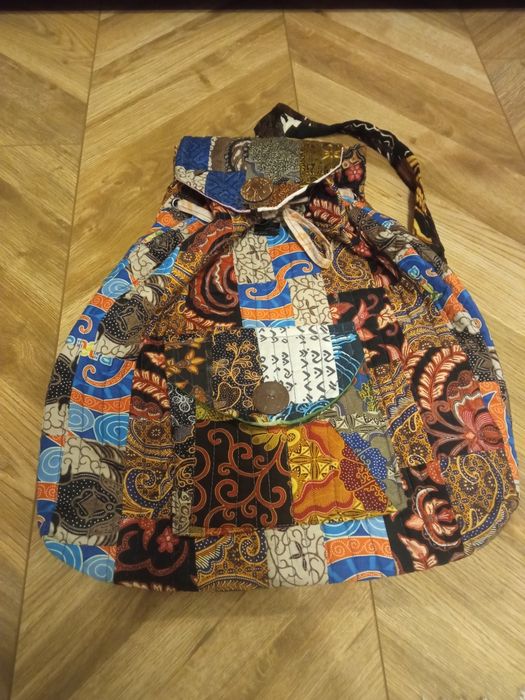Ręcznie szyty plecaczek Patchwork