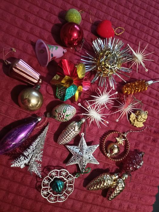 Bombki i ozdoby na choinkę PRL