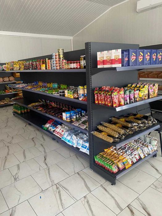 Торгові стелажі. Острівні стелажі. Двосторонні стелажі. Полиці.