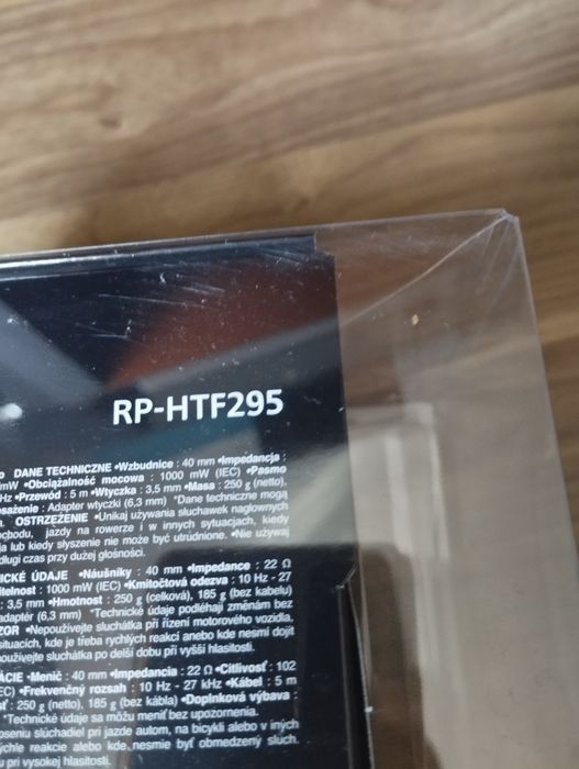 Nowe Panasonic RP-HTF295 słuchawki zamiana Wysyłka