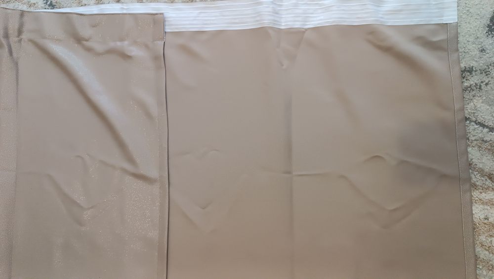 Zasłony beżowe brąz cappuccino 135x235 cm